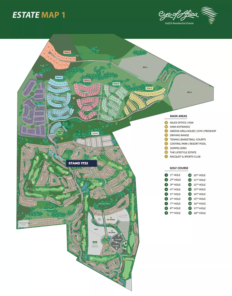 Eye of Africa Estate | Rare Fairway Stand with Approved Luxury Home Plans